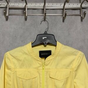 Lafayette‎ 148 Jacket Women S Yellow Lightweight Windbreaker Pockets Rain Coat